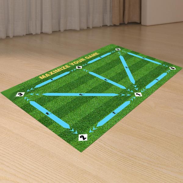 サッカートレーニングマットラグ 滑り止めサッカートレーニングマット 家庭用 初心者向け 80 cmx120 cm