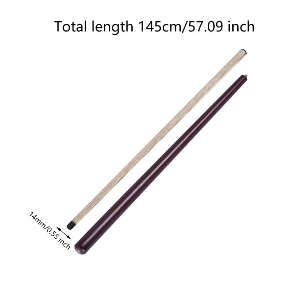 1/2 スプリット ビリヤード プールキュー アクセサリー ファッション 軽量 145cm ロング スヌーカー プールキュー ビリヤード スティック 