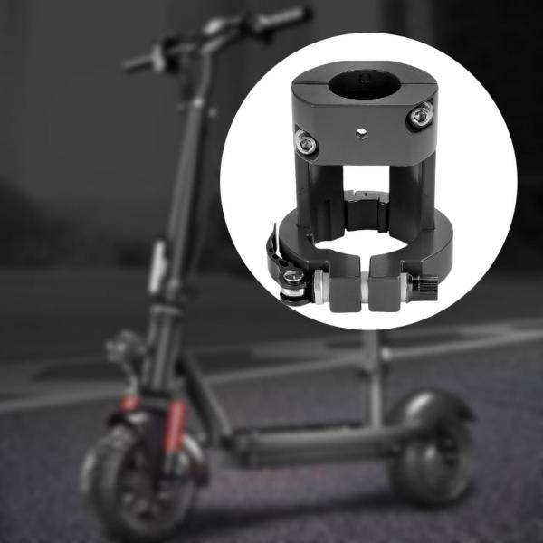 スクーター折りたたみクランプ軽量交換垂直ロッド頑丈ロックパーツブラック