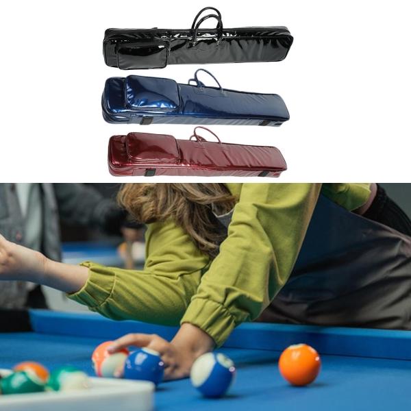 ビリヤード スティック ホルダー バッグ 1/2 キュー ケース プール キュー キャリー ケース 愛好家用 ブラック