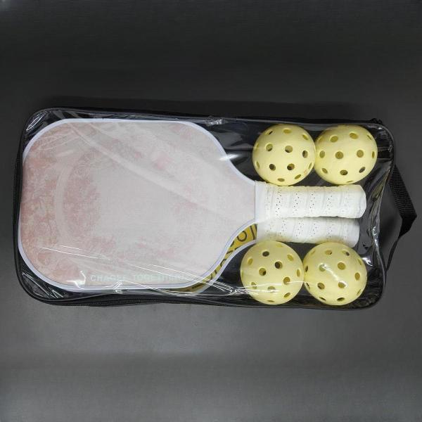 ピックルボールラケットカバー ラケットバッグ ハンドバッグ 防塵 ポータブル 収納ポーチ 卓球パドルカバー 透明 スポーツ用