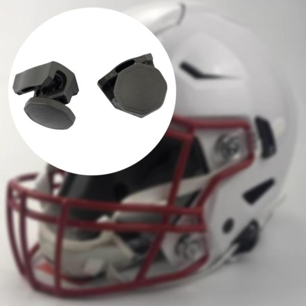 フットボールバイザークリップ ヘルメットアクセサリー 軽量多目的ハードウェア ヘルメット修理セット ファスナー ラグビーフットボール用 2個