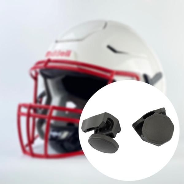 フットボールバイザークリップ ヘルメットアクセサリー 軽量多目的ハードウェア ヘルメット修理セット ファスナー ラグビーフットボール用 2個