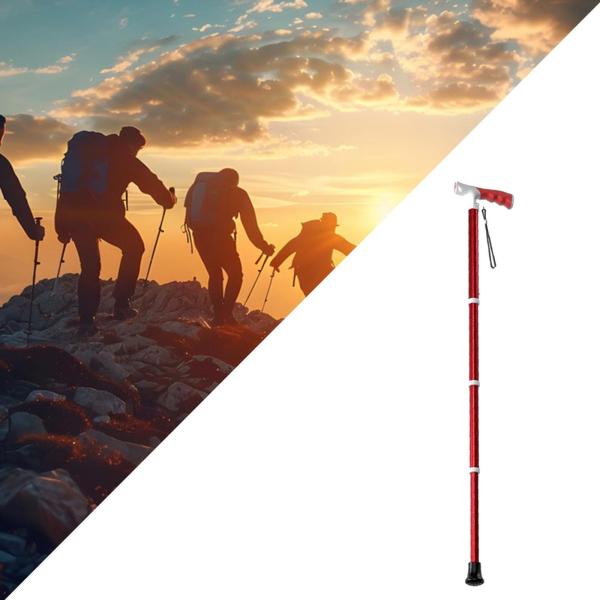 トレッキングポール 伸縮式 3ジョイント ハイキングスティック ハイカー バックパッカー キャンプ用