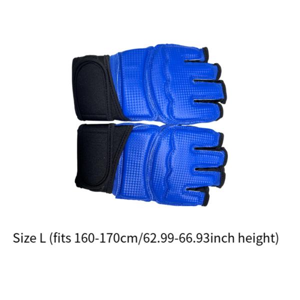 MMA グローブ スパーリング 防水 グラップリング スパーリング テコンドー パンチングバッグ用 ブルー L