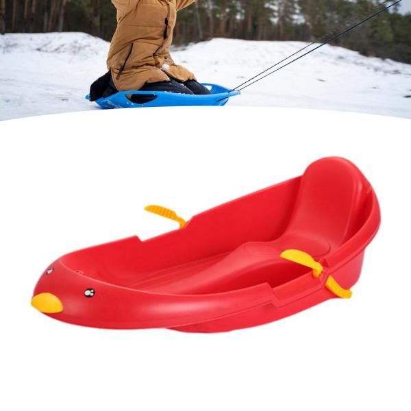 ブレーキ付き雪そり 屋外ゲーム 使いやすい草そり 子供 男の子 ギフト 赤