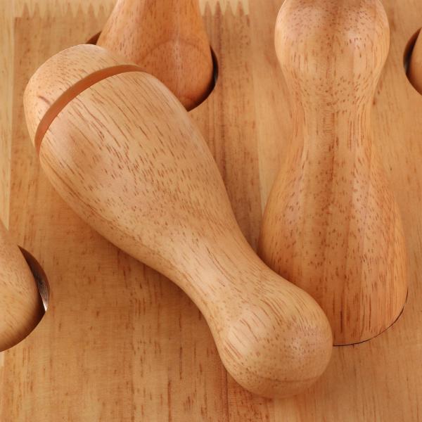 シャッフルボード ボウリングピンセット 10個セット シャッフルボードテーブル用 屋外用 無垢材 子供用 ボウリングおもちゃ パーティー 男の子 女の