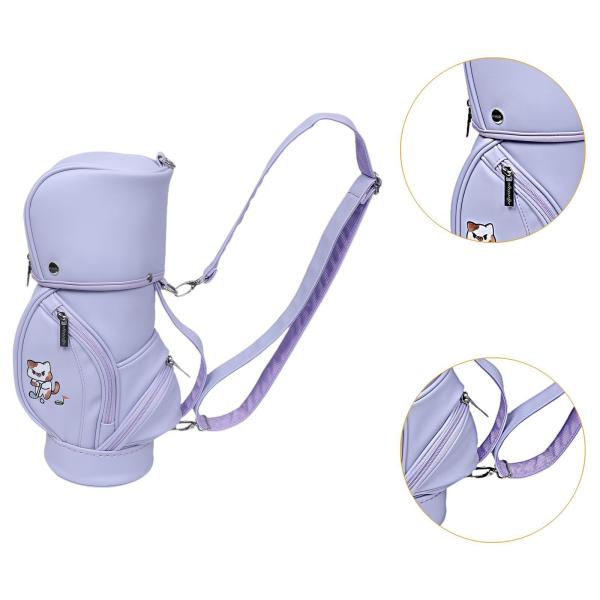ゴルフバッグ PUレザー ポータブル収納バッグ 女性用 ゴルフプレーヤー ゴルフ用品 ピンク