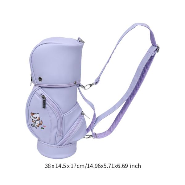 ゴルフバッグ PUレザー ポータブル収納バッグ 女性用 ゴルフプレーヤー ゴルフ用品 ピンク