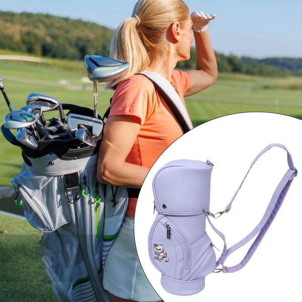 ゴルフバッグ PUレザー ポータブル収納バッグ 女性用 ゴルフプレーヤー ゴルフ用品 ピンク
