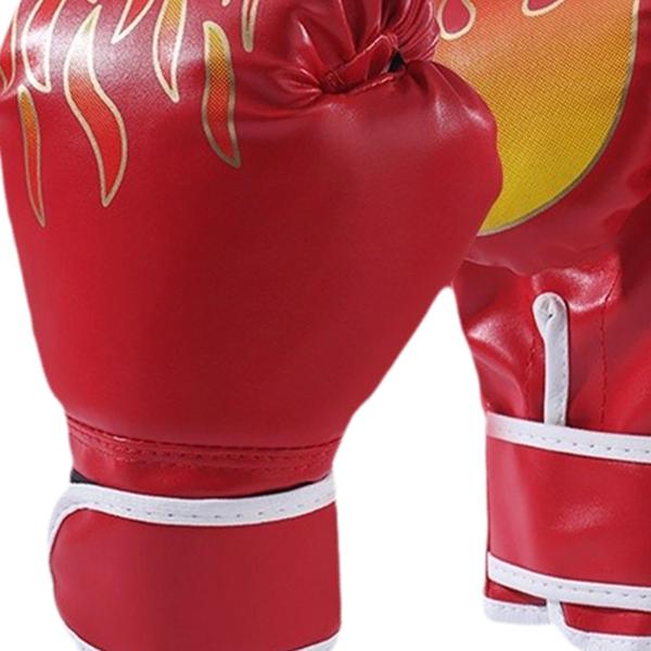 ボクシンググローブ 快適な練習用トレーニンググローブ ムエタイ用 ワークアウトパッド レッド 子供用