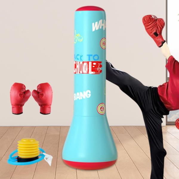 子供用サンドバッグ ヘビーバッグ ボクシンググローブ付き 空手テコンドートレーニング用 120cm