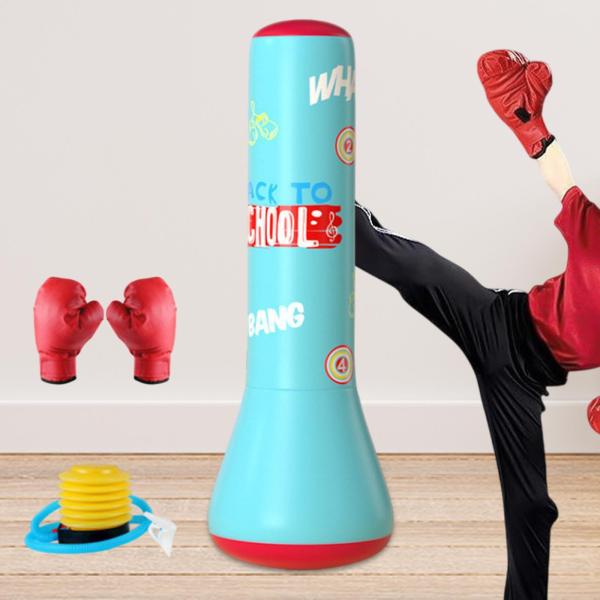 子供用サンドバッグ ヘビーバッグ ボクシンググローブ付き 空手テコンドートレーニング用 120cm