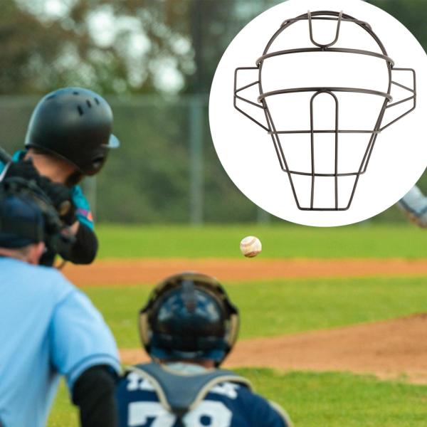 野球フェイスガード軽量バッティングヘルメットフェイスカバースポーツソフトボール用31x11cmブラック