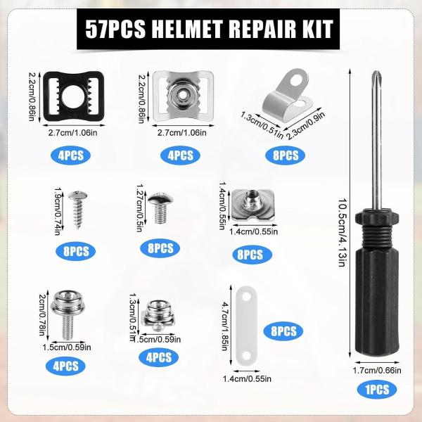 57x ホッケーヘルメット修理キットフットボールヘルメットハードウェアキットドライバー交換アクセサリースポーツサッカーソフトボール用
