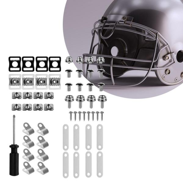 57x ホッケーヘルメット修理キットフットボールヘルメットハードウェアキットドライバー交換アクセサリースポーツサッカーソフトボール用