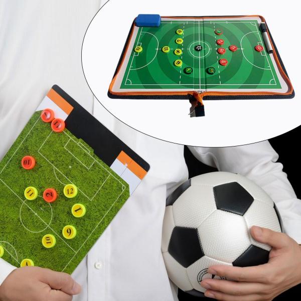サッカーコーチングボード 指導トレーニング練習ボード ジッパー戦略ボード ダークグリーン