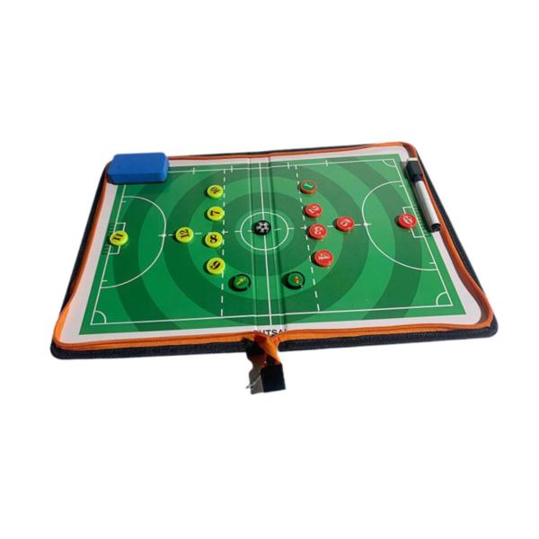 サッカーコーチングボード 指導トレーニング練習ボード ジッパー戦略ボード ダークグリーン