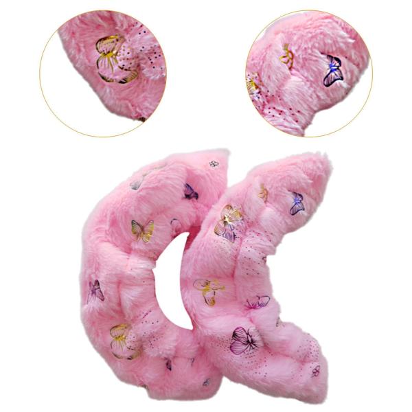 アイススケートブレードカバーアイススケートガードぬいぐるみポータブルスケートブレードプロテクターピンク