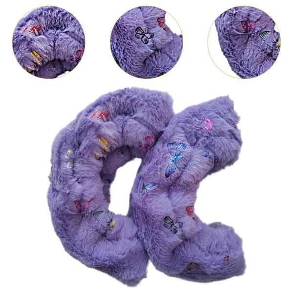 アイススケートブレードカバーアイススケートガードぬいぐるみポータブルスケートブレードプロテクターパープル