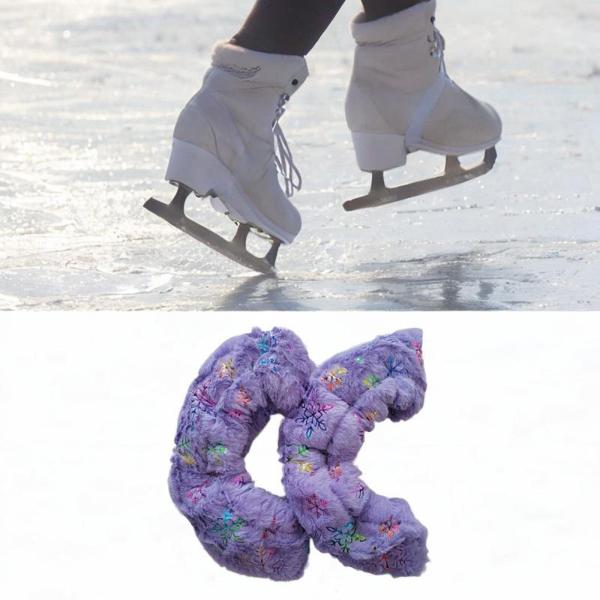 アイススケートブレードカバーぬいぐるみプロテクター練習用アイススケートホッケースケートパープル