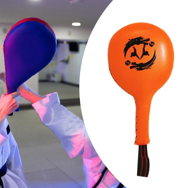 テコンドーキックパッドポータブルボクシングパンチングパッド練習用ムエタイサンダオレンジ