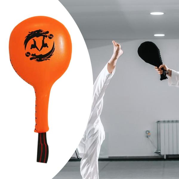 テコンドーキックパッドポータブルボクシングパンチングパッド練習用ムエタイサンダオレンジ