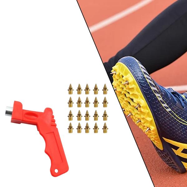 20 個 トラック シューズ スパイク トラック ランニング スパイク アウトドア スポーツ 練習用 ゴールド