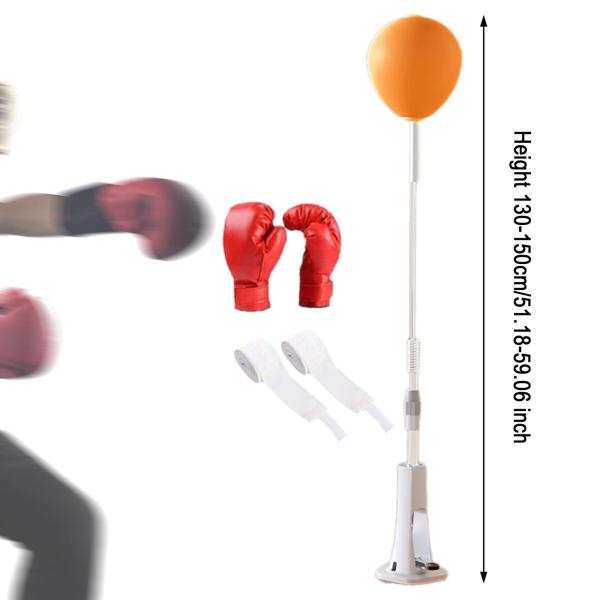 パンチングバッグ スタンド付き ボクシング リアクションボール MMA ワークアウト フィットネス ポータブル ラップストラップ付き グローブ付き 高