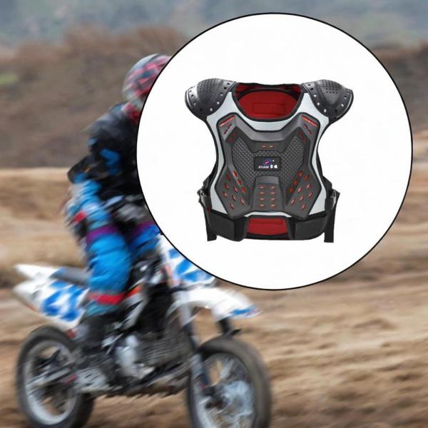 キッズバイクベスト胸バックプロテクターモトクロスサイクリングスケートボード用