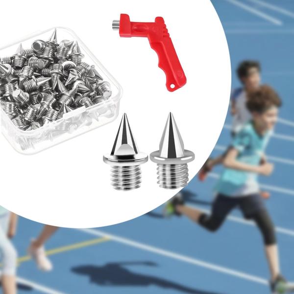 60個のトラックシュークススパイクスポーツ大人のための陸上ランニングスパイクシルバー