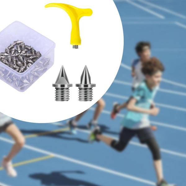 競技スポーツトレーニングシルバーのために、50pcsトラックシューススパイクポータブルポータブルポータブル