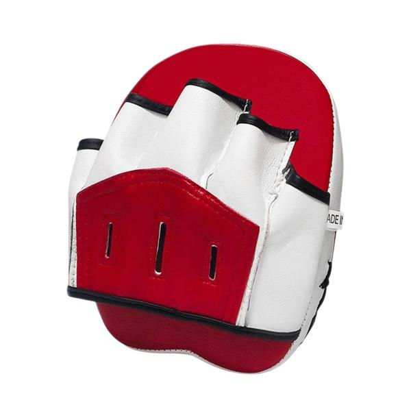 ボクシングパッド PU レザーフォーカスパッド人間工学に基づいたハンドターゲット三田フィットネス道場赤と白