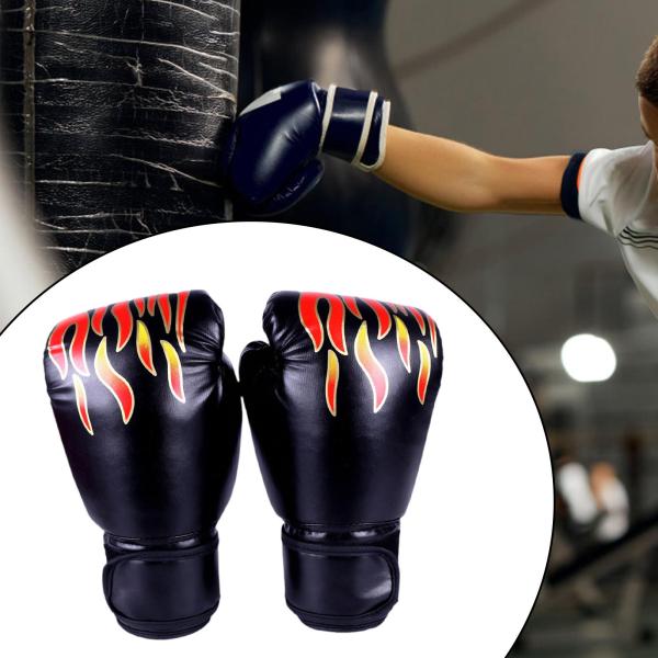 ボクシンググローブスパーリングキックボクシングトレーニングのための人間工学に基づいた快適なミトンブラックキッズ