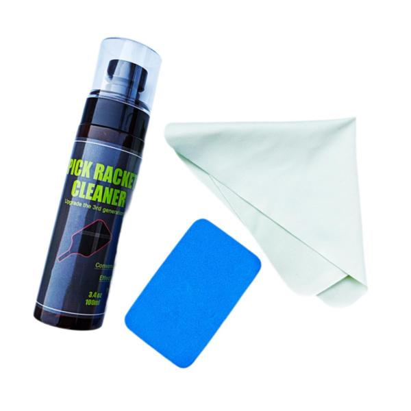 スポンジ付きピクルボールラケットクリーニングスプレー100 mlポータブルメンテナンスキットラウンドボトルセット