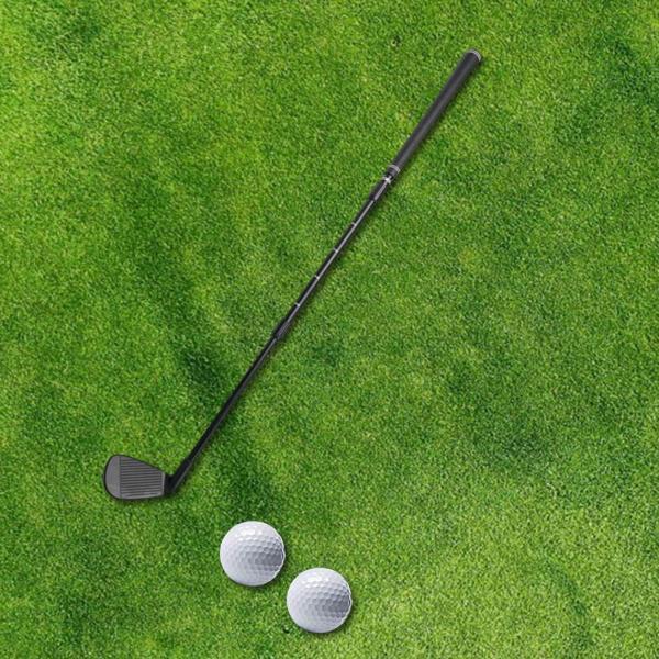 チッパー クラブ 伸縮式 スケール付き 屋外 ポータブル トレーニング  ウェッジ ブラック