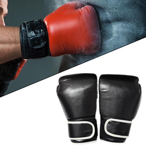 ボクシンググローブ MMA スパーリンググローブ 格闘技 キックボクシング パンチング ヘビーバッグ ブラック 大人用