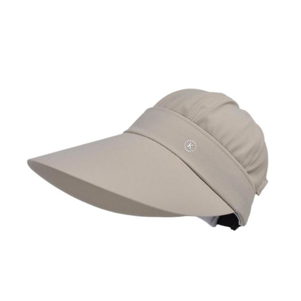夏用サンハット 調節可能なファッション日焼け防止帽子 旅行 ビーチ用 カーキ
