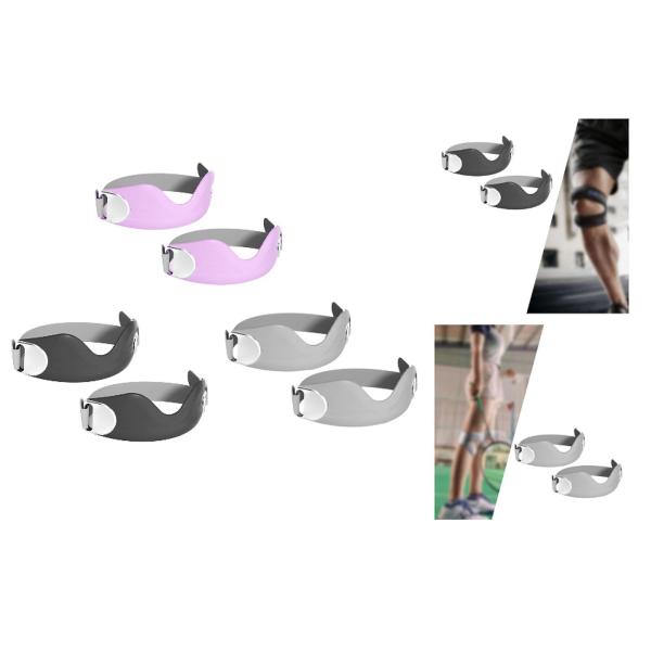 膝蓋骨膝ストラップ ポータブルサポートブレース ランニング フットボール トレーニング用 ブラック 2個