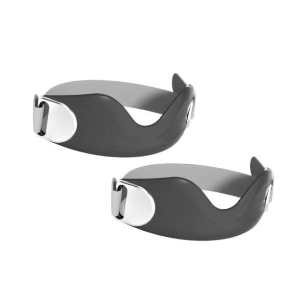 膝蓋骨膝ストラップ ポータブルサポートブレース ランニング フットボール トレーニング用 ブラック 2個