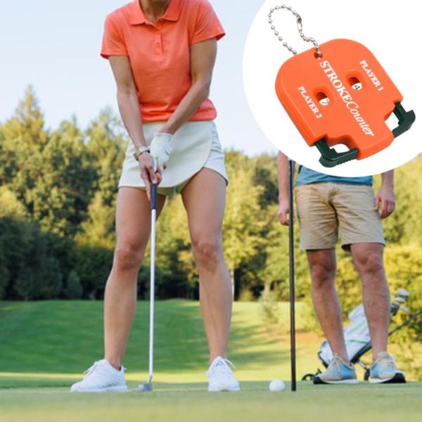 ゴルフストロークカウンター 小型ゴルフスコアインジケーター ゲーム競技 スポーツ用 オレンジ
