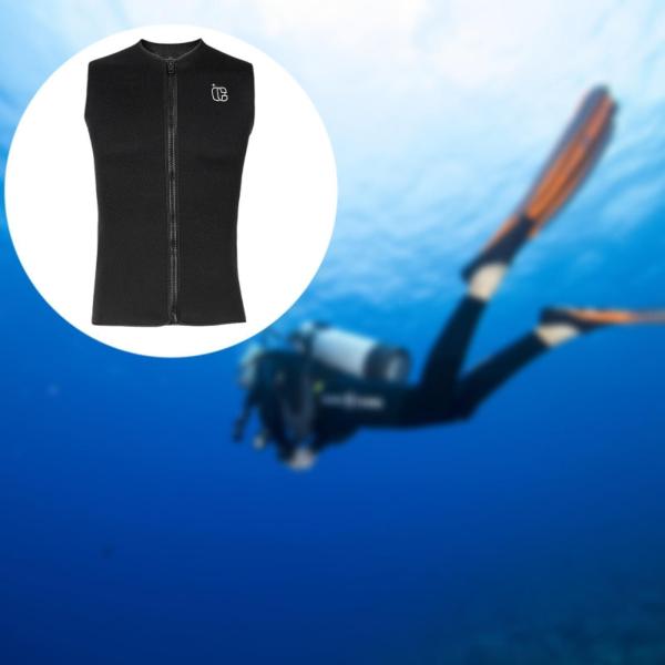 男性用ウェットスーツトップ ダイビングベスト 冷水水泳 スキューバダイビング M