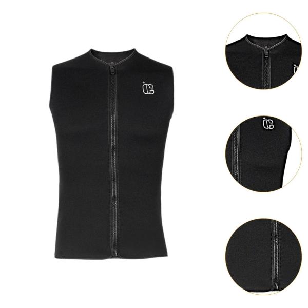 男性用ウェットスーツトップ ダイビングベスト 冷水水泳 スキューバダイビング M