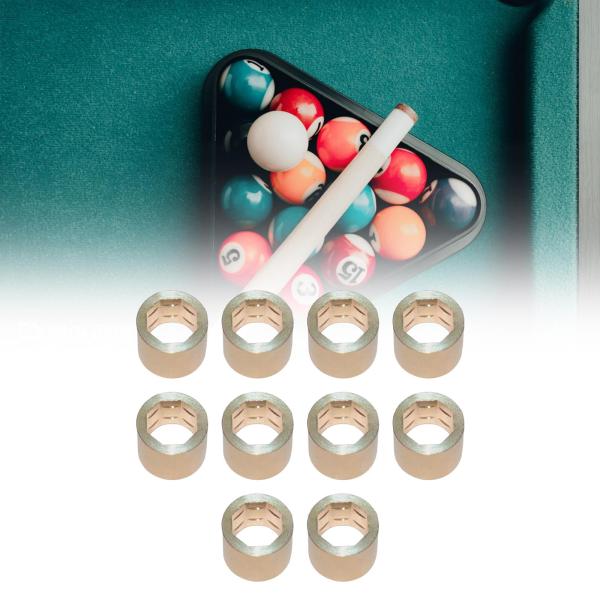 10個入り ビリヤードキュースティック フェルール 金属ビリヤードキューチップ フェルール ビリヤード用 102mm