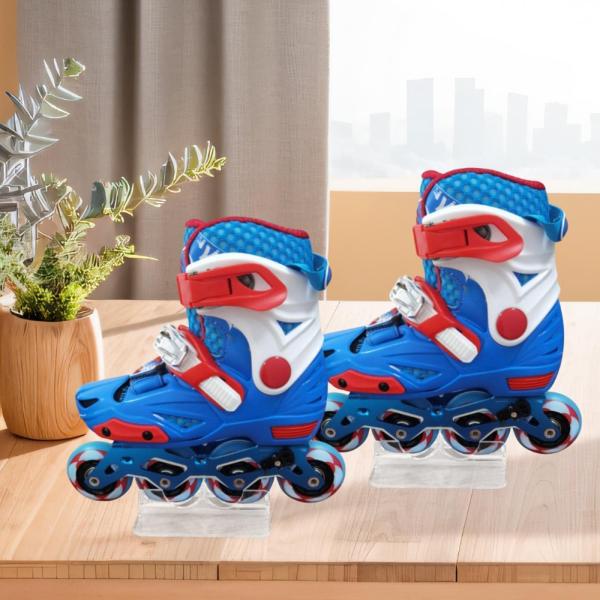 2ピース/個スケートディスプレイスタンドアイススケートホルダーアイススケート/ローラースケートアキュリルブラケット子供のためのアダルトスケートアクセサ