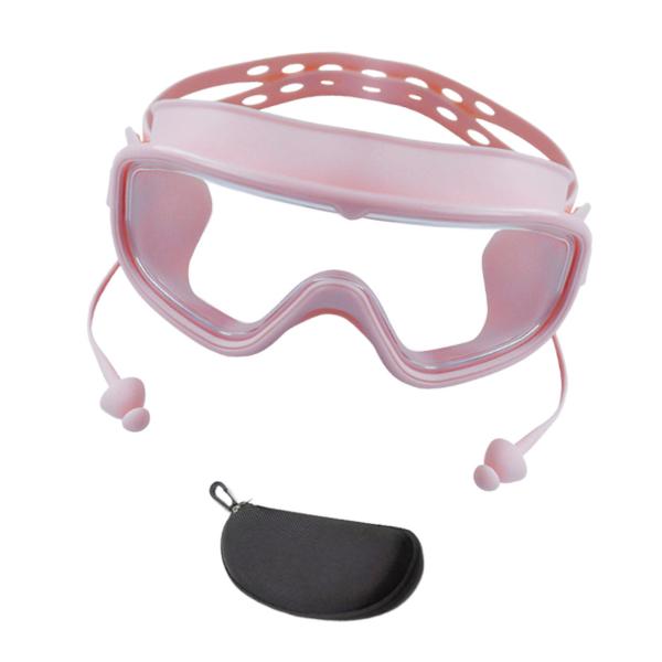 大人用水泳ゴーグル 漏れ防止 収納ケース付き 快適な水泳ゴーグル ピンク