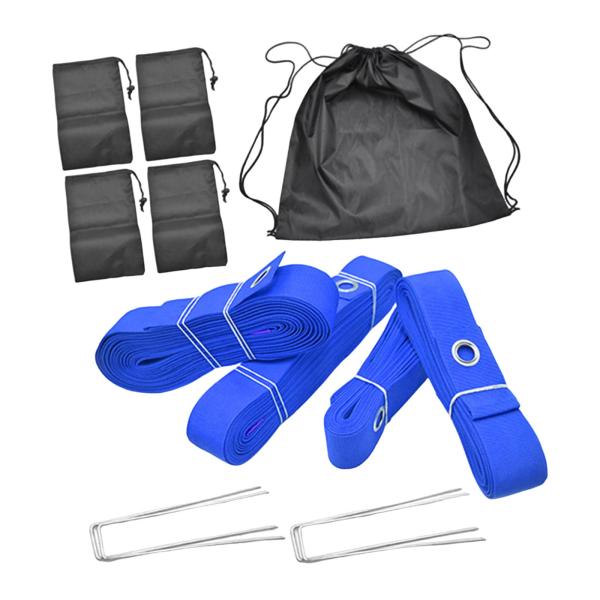 ビーチバレーコート境界線キット 多目的 52.5フィートと26.2フィートのライン ブルー