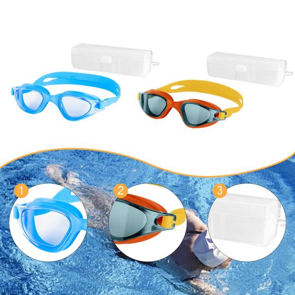 スイミングゴーグル スタイリッシュなポータブルアイウェア ビーチ ウォータースポーツ愛好家向け ブルー