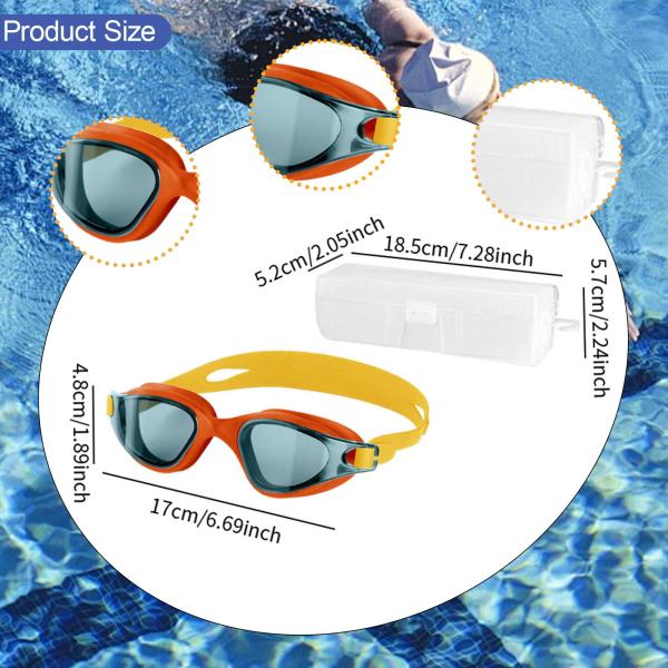 スイミングゴーグル スタイリッシュなポータブルアイウェア ビーチ ウォータースポーツ愛好家向け オレンジ