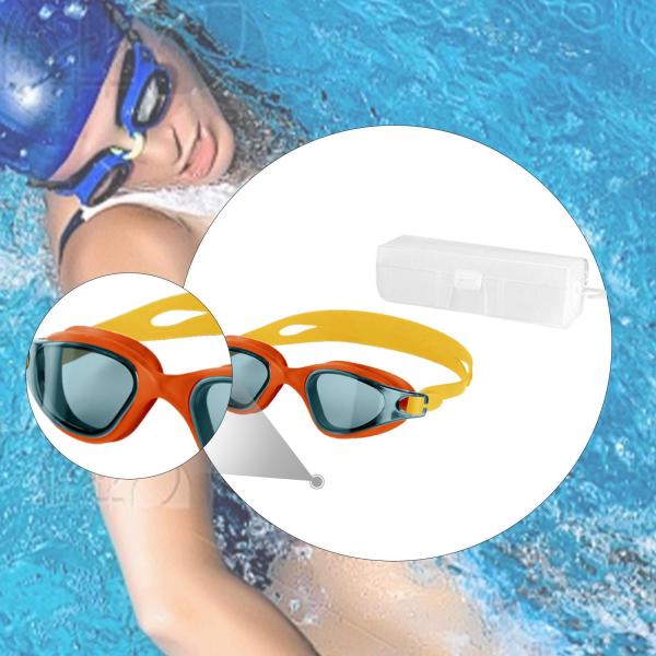 スイミングゴーグル スタイリッシュなポータブルアイウェア ビーチ ウォータースポーツ愛好家向け オレンジ